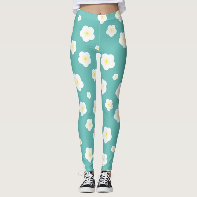 Färggradienten Modern Simple Vår Daisy Leggings (Framsida)