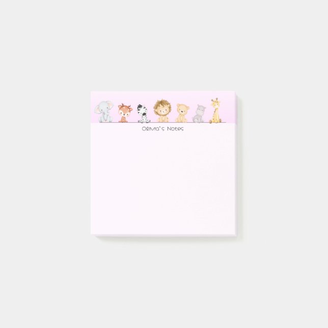 Färggradienten unge i vild, Personlig namn Post-it Block (Framsida)