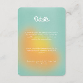 Färggradientfärgton, Orange Bröllop Tilläggskort