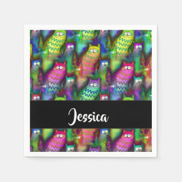 Färggradientkatter mönster pappersservett