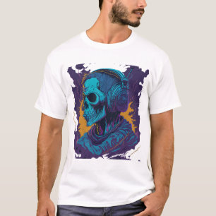 Färggraffiti illustration av en Ghost T Shirt