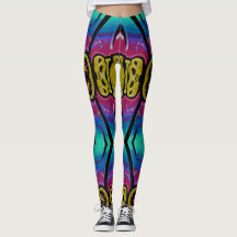 Färggraffiti leggings