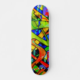 Färggraffiti skateboard