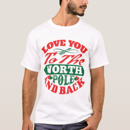 Färggrafi av Nordpolens digitala typografi T Shirt