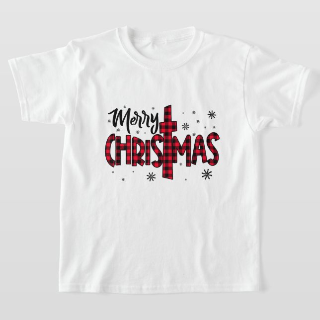 Färggrafi för God jul-typografi T Shirt (Laydown)