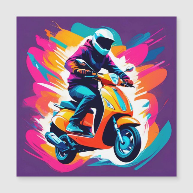 Färggrafik bild av en person som Riding (Framsida)