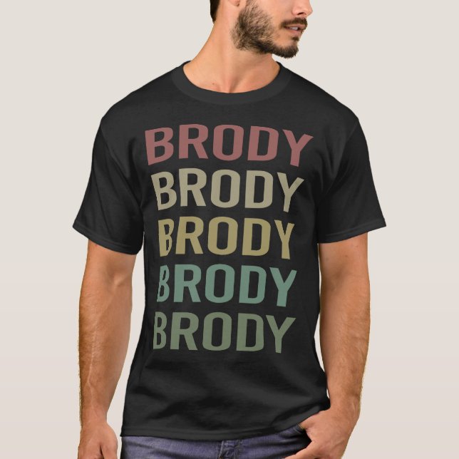 Färggrafik - Brody Namn T Shirt (Framsida)