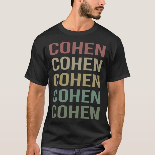 Färggrafik - Cohen Namn T Shirt (Framsida)