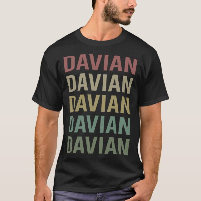 Färggrafik - Davian Namn T Shirt (Framsida)