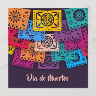 Färggrafik Dia de Muertos Banners  Partsinbjudan Inbjudningar