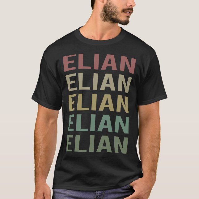 Färggrafik - Elian Namn T Shirt (Framsida)