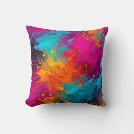 Färggrafik för platta, färgton, färggrafik Dekorat Kudde