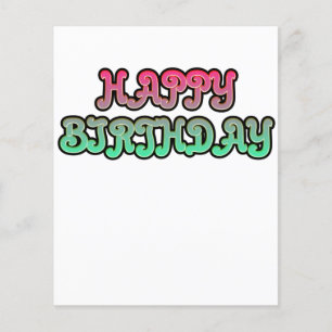 Färggrafik Grattis på födelsedagen-typografi Flygblad