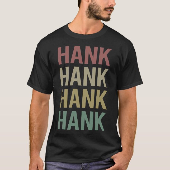 Färggrafik - Hank Namn T Shirt (Framsida)