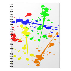 Färggrafik i abstrakten Paint stänk färgläggs Anteckningsbok