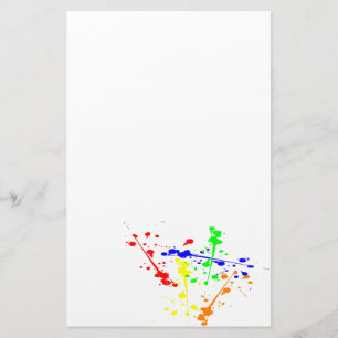 Färggrafik i abstrakten Paint stänk färgläggs Brevpapper