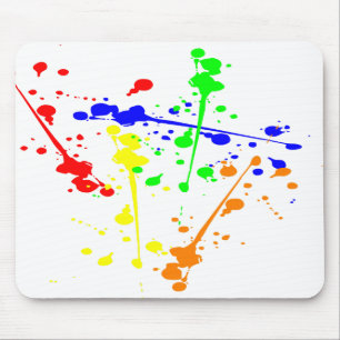 Färggrafik i abstrakten Paint stänk färgläggs Musmatta