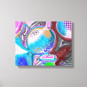 Färggrafik i modern digital Abstrakt Canvastryck