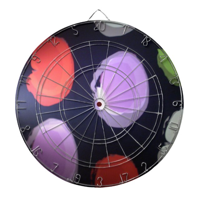 Färggrafik i modern Mönster Polka-prick Darttavla (Framsidan)