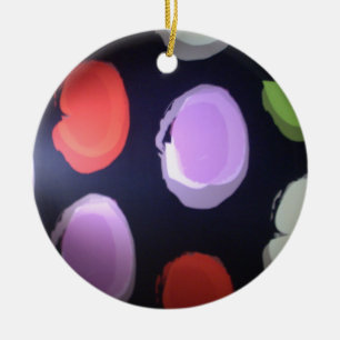 Färggrafik i modern Mönster Polka-prick Julgransprydnad Keramik