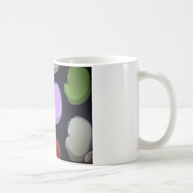 Färggrafik i modern Mönster Polka-prick Kaffemugg (Höger)