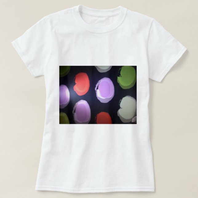 Färggrafik i modern Mönster Polka-prick T Shirt (Design framsida)
