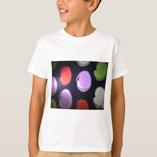 Färggrafik i modern Mönster Polka-prick Tee (Framsida)