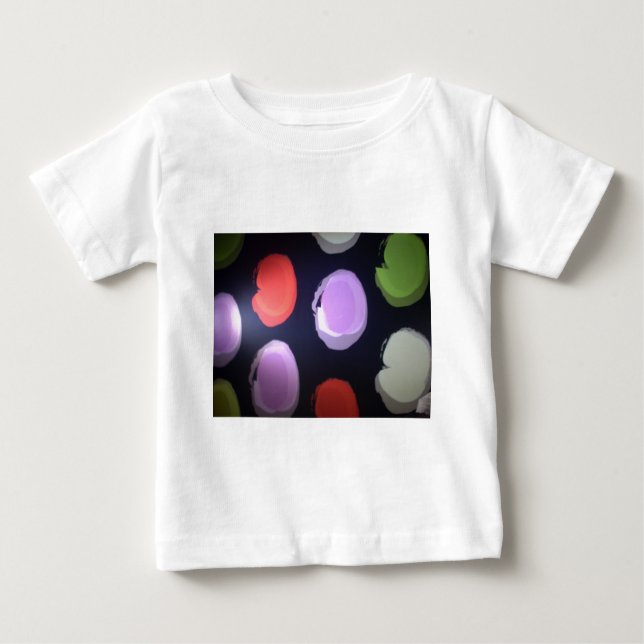 Färggrafik i modern Mönster Polka-prick Tee Shirt (Framsida)