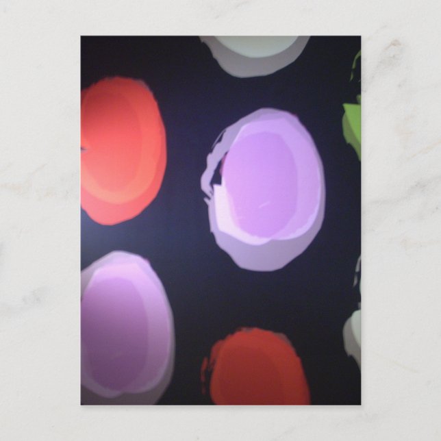 Färggrafik i modern Mönster Polka-prick Vykort (Framsida)