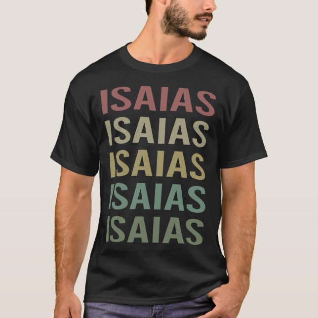 Färggrafik - Isaias Namn T Shirt (Framsida)
