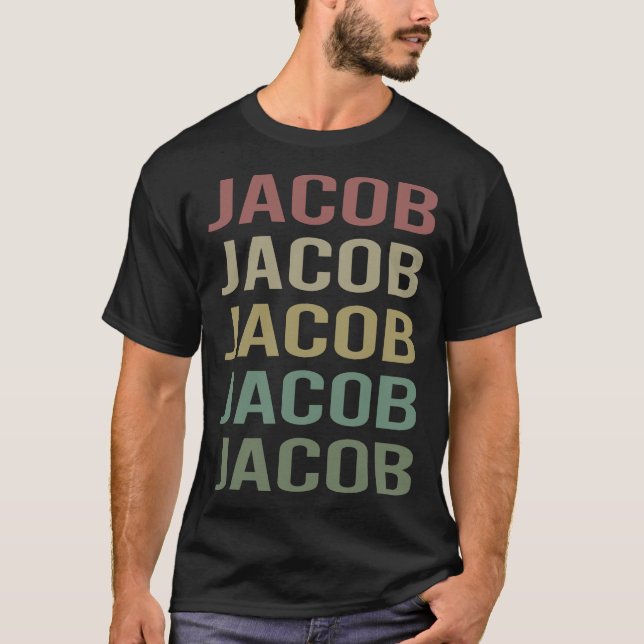 Färggrafik - Jacob Namn T Shirt (Framsida)