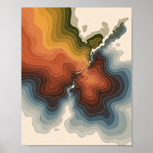 Färggrafik Karta Skriv ut Poster