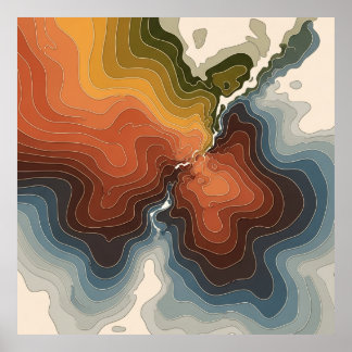 Färggrafik Karta Skriv ut Poster