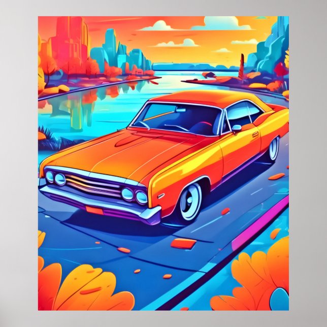 Färggrafik, klassiskt fälgmönster poster (Framsidan)