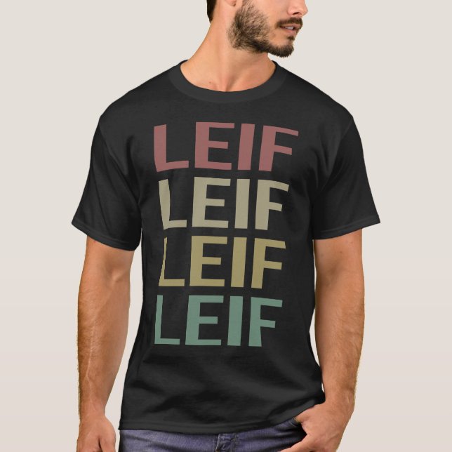 Färggrafik - Leif Namn T Shirt (Framsida)
