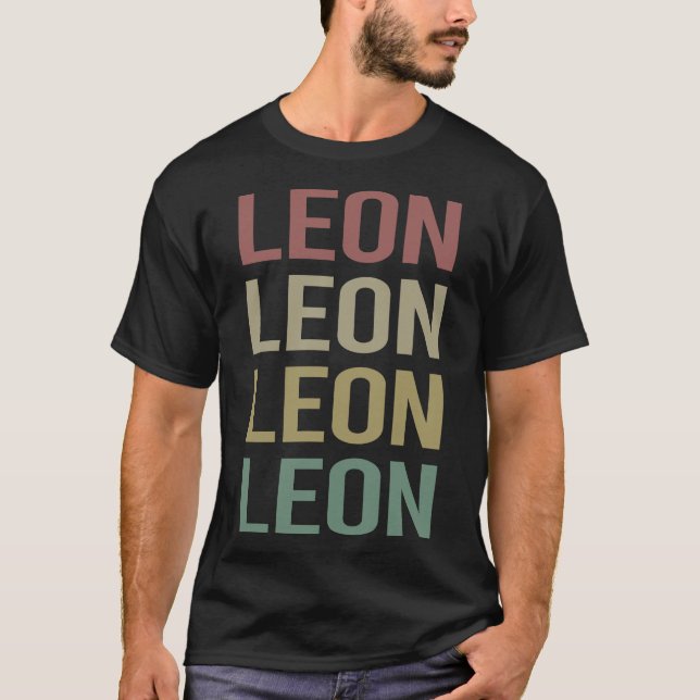 Färggrafik - Leon Namn T Shirt (Framsida)