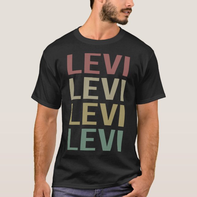 Färggrafik - Levi Namn T Shirt (Framsida)