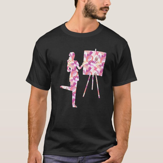 Färggrafik - måla målarfärg Färggrabjekt T Shirt (Framsida)