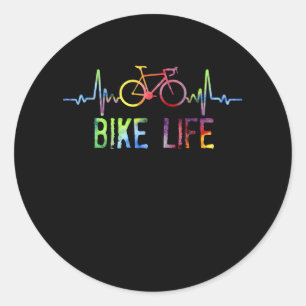 Färggrafik med cyklingskjorta runt klistermärke