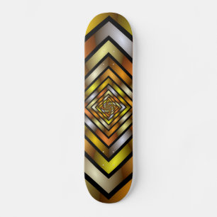 Färggrafik med ljusstyrd tunnel, tresidig ftalgraf mini skateboard bräda 18,5 cm