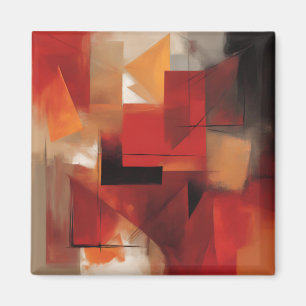 Färggrafik med modern Abstrakt former Magnet