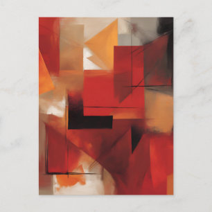 Färggrafik med modern Abstrakt former Vykort