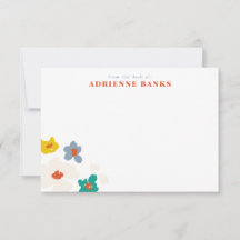 Färggrafik, modern Blommigt, Personal Stationery N