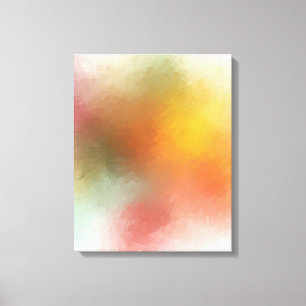 Färggrafik - Modern Trendig Abstrakt Art Röd Gult Canvastryck