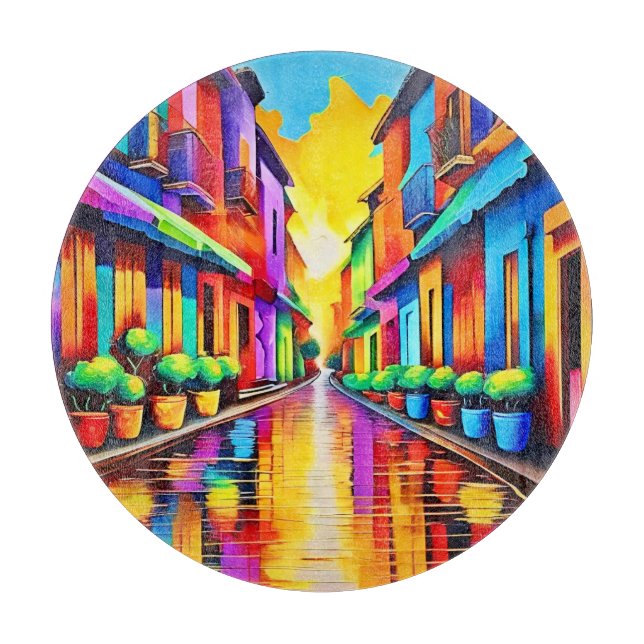 Färggrafik på gatuscen (Framsidan)