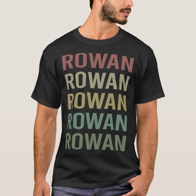 Färggrafik - Rowan Namn T Shirt (Framsida)