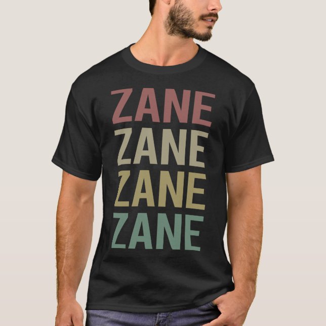 Färggrafik - Zane Namn T Shirt (Framsida)