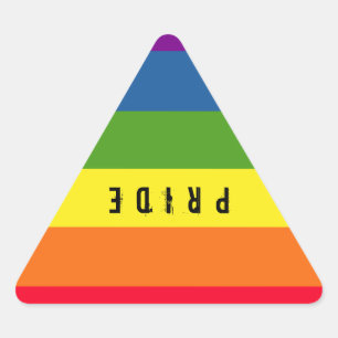 Färggrafika regnbåge, Pride triangel Triangelformat Klistermärke