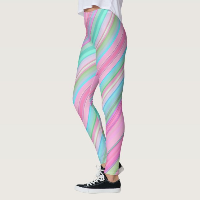 Färggrafiskt Rand Leggings (Vänster)