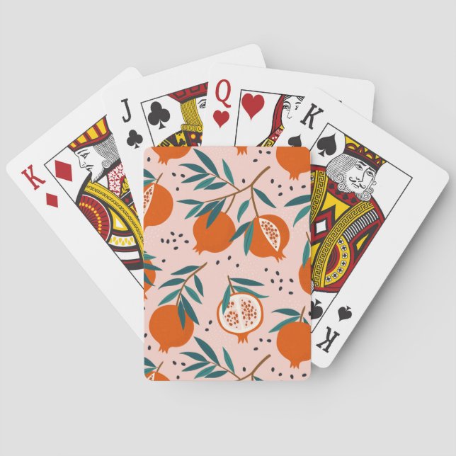 Färggranat Mönster Casinokort (Baksidan)